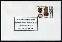 Postmark - Great Britain 1973 cover bearing illustrated cancellation for Oxted-Lingdield Royal Mail Post Bus