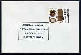 Postmark - Great Britain 1973 cover bearing illustrated cancellation for Oxted-Lingdield Royal Mail Post Bus