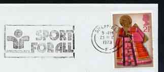 Postmark - Great Britain 1973 cover bearing slogan cancellation for Sports Council Sport For All (Sheffield)