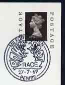 Postmark - Great Britain 1969 cover bearing illustrated cancellation for Milford Haven Powerboat Race