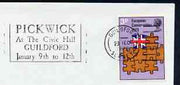 Postmark - Great Britain 1973 cover bearing illustrated slogan cancellation for Pickwick at the Civic Hall, guildford