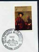 Postmark - Great Britain 1973 cover bearing illustrated cancellation for 330th Anniversary of the Seige of Halton Castle by Cromwell