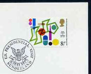 Postmark - Great Britain 1977 card bearing apecial cancellation for US Presidential Visit, Sunderland