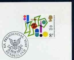 Postmark - Great Britain 1977 card bearing apecial cancellation for US Presidential Visit, Sunderland
