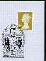 Postmark - Great Britain 2003 cover with special illustrated cancel for 200th Anniversary of War with Napoleon