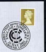 Postmark - Great Britain 2003 cover with special cancel for nPower Test series between England and Zimbabwe at Lords