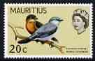 Mauritius 1965 Mauritius Greybird 20c (from Birds def set) unmounted mint, SG 323