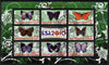 Congo 2010 Butterflies #01 perf sheetlet containing 8 values plus Scouts label fine cto used