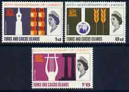 Turks & Caicos Islands 1966 UNESCO set of 3 unmounted mint, SG 271-73