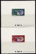 Mali 1962 Satellite Link pair in fine Epreuves deluxe souvenir proof sheets (from very limited printing) unmounted mint SG 55-6