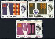 St Lucia 1966 UNESCO set of 3 unmounted mint, SG 226-28