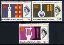 Cayman Islands 1966 UNESCO set of 3 unmounted mint, SG 200-202