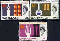 Bahamas 1966 UNESCO set of 3 unmounted mint SG 292-96