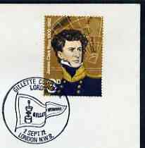 Postmark - Great Britain 1972 cover bearing special illustrated cancellation for Gillette Cricket Cup Final