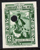 Peru 1937 Pictorial 2c (Cormorants) imperf proof single with Waterlow & Sons security punch hole (as SG 616) unmounted mint
