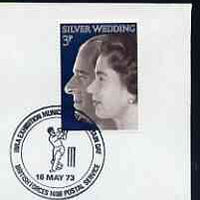 Postmark - Great Britain 1973 cover bearing illustrated cancellation for IBRA Exhibition, Munich, Great Britain Day, showing a Cricketer (BFPS)