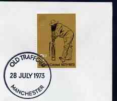 Postmark - Great Britain 1973 cover bearing special cancellation for Old Trafford, Manchester