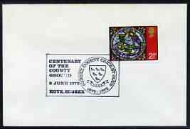 Postmark - Great Britain 1973 cover bearing illustrated cancellation for Centenary of Sussex County Cricket Grounf, Hove