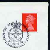 Postmark - Great Britain 1970 cover bearing illustrated cancellation for Closure of HMS Sea Eagle