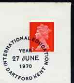 Postmark - Great Britain 1970 cover bearing special cancellation for International Education Year, Dartford