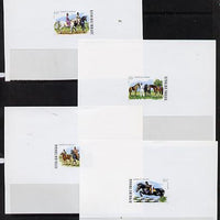 Togo 1974 Horse Racing set of 4 in fine unmounted mint imperf proof sheets (5in x 4in) as SG 1028-31