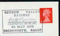 Postmark - Great Britain 1970 cover bearing illustrated cancellation for Severn Valley Railway