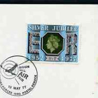 Postmark - Great Britain 1977 card bearing illustrated cancellation for Biggin Hill Air Fair, (BFPS)