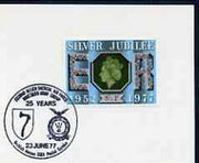 Postmark - Great Britain 1977 card bearing illustrated cancellation for Second Allied Tactical Air Force, Northern Army Group 25 Years (BFPS)