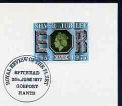 Postmark - Great Britain 1977 card bearing special cancellation for Royal Review of the Fleet, spithead
