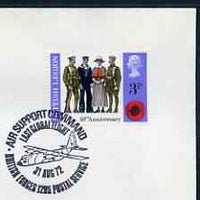 Postmark - Great Britain 1972 cover bearing special cancellation for Air Support Command, Last Global Flight (BFPS)
