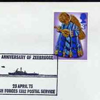 Postmark - Great Britain 1973 cover bearing illustrated cancellation for 55th Anniversary of Zeebrugge (BFPS)