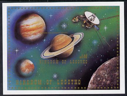 Lesotho 1981 Saturn & Voyager Space Exploration imperf m/sheet unmounted mint as SG MS 436