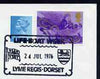 Postmark - Great Britain 1976 card bearing illustrated cancellation for Lifeboat week, Lyme Regis