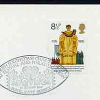 Postmark - Great Britain 1976 card bearing illustrated cancellation for Polish Charity Trust Art Festival & Philatelic Show