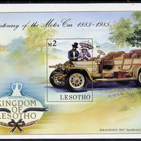 Lesotho 1985 Centenary of Motoring unmounted mint imperf m/sheet (SG MS 645)