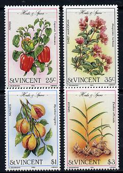 St Vincent 1985 Herbs & Spices set of 4 (SG 868-71) unmounted mint