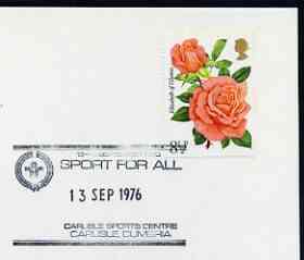 Postmark - Great Britain 1976 card bearing illustrated cancellation for Sport For All (Carlisle)