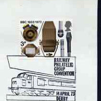 Postmark - Great Britain 1973 cover bearing illustrated cancellation for Railway Philatelic Group Convention, Derby showing Diesel Loco