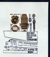 Postmark - Great Britain 1973 cover bearing illustrated cancellation for Railway Philatelic Group Convention, Derby showing Diesel Loco