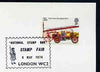Postmark - Great Britain 1974 card bearing illustrated cancellation for National Stamp Day, London WC (showing a Beefeater)