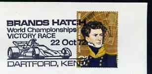 Postmark - Great Britain 1972 cover bearing illustrated cancellation for Brands Hatch World Championship Victory Race