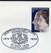 Postmark - Great Britain 1973 cover bearing illustrated cancellation for Scottish RuGreat Britainy Union Centenary (31 March)