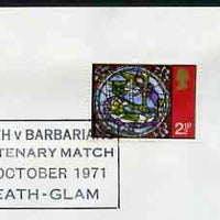 Postmark - Great Britain 1971 cover bearing illustrated cancellation for Neath v Barbarians Centenary Match