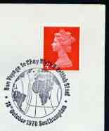 Postmark - Great Britain 1970 cover bearing illustrated cancellation for Bon Voyage to Chay Blyth & British Steel