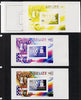 Belize 1984 Discuss Thrower (statue) Olympic Games m/sheet the set of 4 imperf progressive proofs comprising various single & multiple combination composites, extremely rare unmounted mint (as SG MS 788)