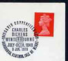 Postmark - Great Britain 1970 cover bearing special cancellation for Charles Dickens' David Copperfield, Winterbourne