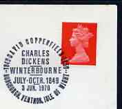 Postmark - Great Britain 1970 cover bearing special cancellation for Charles Dickens' David Copperfield, Winterbourne
