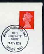 Postmark - Great Britain 1970 cover bearing special cancellation for Dickens Centenary Year, The Old Curiosity Shop, London