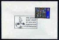 Postmark - Great Britain 1972 cover bearing illustrated cancellation for 8th Hart Show, Hartlepool (showng Vegetables)