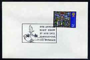 Postmark - Great Britain 1972 cover bearing illustrated cancellation for 8th Hart Show, Hartlepool (showng Vegetables)